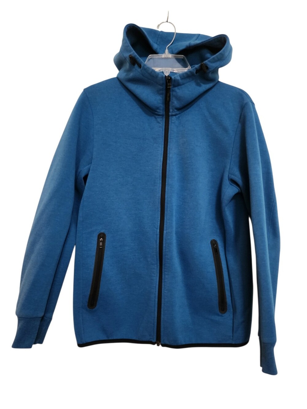 Uniglo Blue Hooded Zip Jacket Lightweight Everyday SZ Medium
